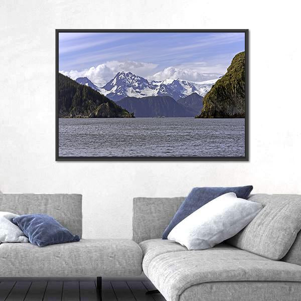 Ressurection Bay Near Seward In Alaska Canvas Wall Art-3 Horizontal-Gallery Wrap-25" x 16"-Tiaracle