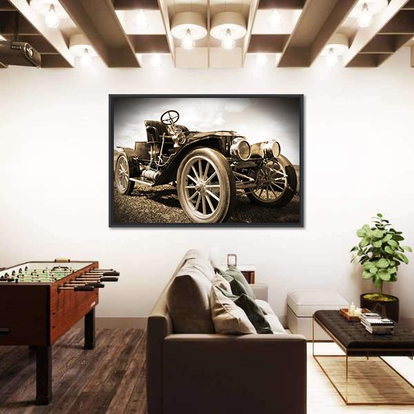 Retro Car Canvas Wall Art-5 Horizontal-Gallery Wrap-22" x 12"-Tiaracle