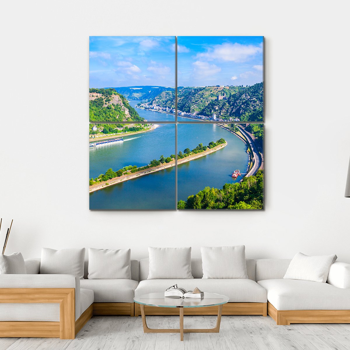 Rhineland-Palatinate Germany Canvas Wall Art-4 Square-Gallery Wrap-17" x 17"-Tiaracle