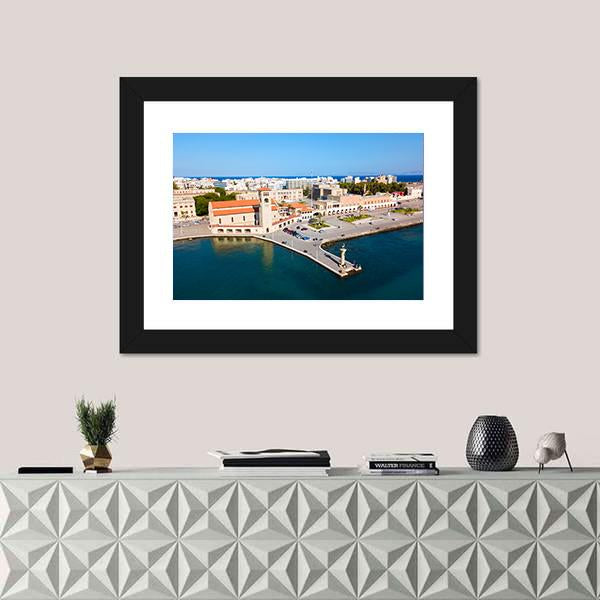 Rhodes Island In Greece Canvas Wall Art-1 Piece-Framed Print-20" x 16"-Tiaracle