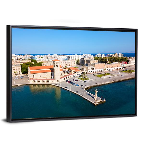 Rhodes Island In Greece Canvas Wall Art-3 Horizontal-Gallery Wrap-25" x 16"-Tiaracle