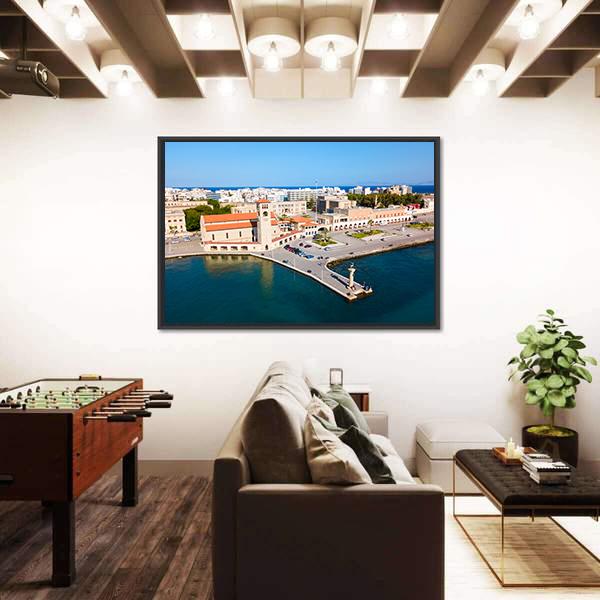 Rhodes Island In Greece Canvas Wall Art-3 Horizontal-Gallery Wrap-25" x 16"-Tiaracle