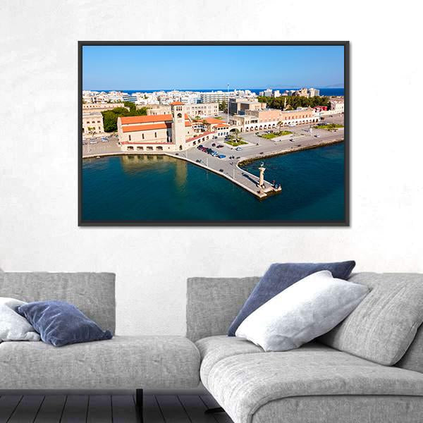 Rhodes Island In Greece Canvas Wall Art-3 Horizontal-Gallery Wrap-25" x 16"-Tiaracle