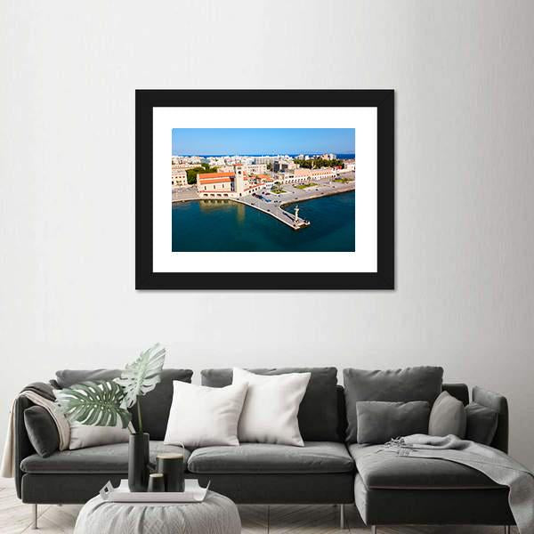 Rhodes Island In Greece Canvas Wall Art-3 Horizontal-Gallery Wrap-25" x 16"-Tiaracle