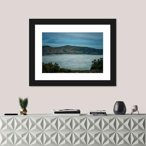 Rif Mountains Landscape With Clouds Canvas Wall Art-1 Piece-Framed Print-20" x 16"-Tiaracle