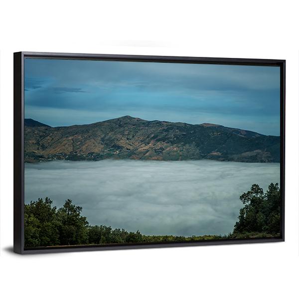 Rif Mountains Landscape With Clouds Canvas Wall Art-3 Horizontal-Gallery Wrap-25" x 16"-Tiaracle