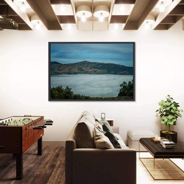 Rif Mountains Landscape With Clouds Canvas Wall Art-3 Horizontal-Gallery Wrap-25" x 16"-Tiaracle