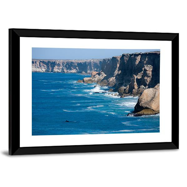 Right Whale Bunda Cliffs In Australia Canvas Wall Art-3 Horizontal-Gallery Wrap-25" x 16"-Tiaracle