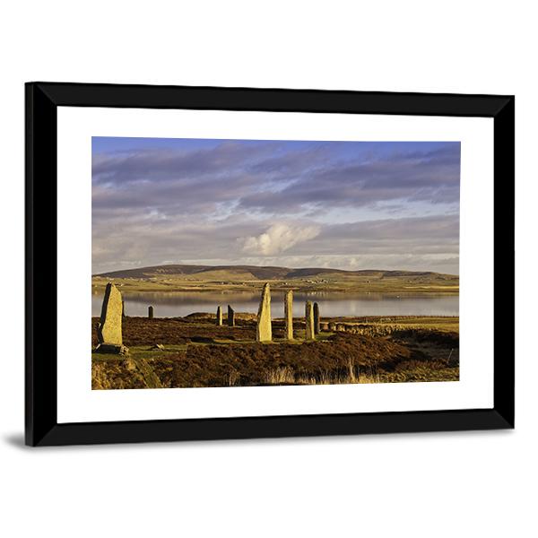 Ring Of Brodgar In Orkney Canvas Wall Art-3 Horizontal-Gallery Wrap-25" x 16"-Tiaracle