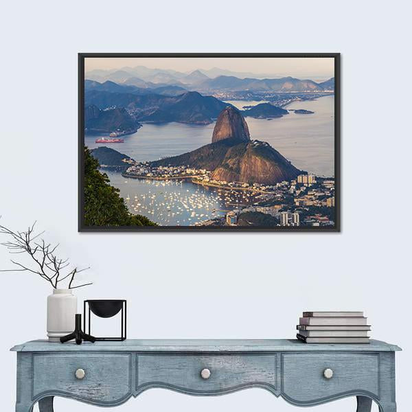 Rio De Janeiro Brazil Canvas Wall Art-1 Piece-Floating Frame-36" x 24"-Tiaracle