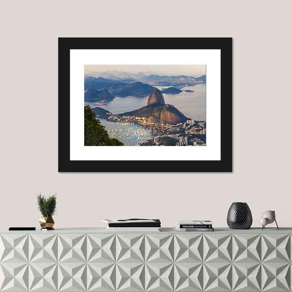Rio De Janeiro Brazil Canvas Wall Art-1 Piece-Framed Print-42" x 14"-Tiaracle