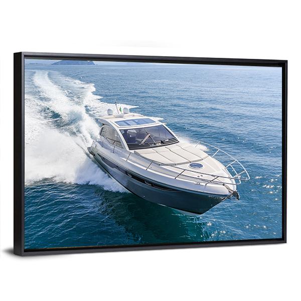 Rio Yachts Italian Shipyard Canvas Wall Art-3 Horizontal-Gallery Wrap-25" x 16"-Tiaracle
