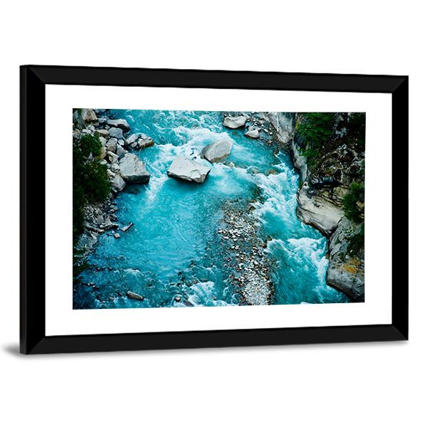 River Ganga In Valley Canvas Wall Art-3 Horizontal-Gallery Wrap-25" x 16"-Tiaracle