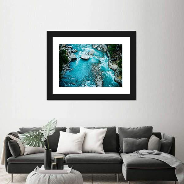 River Ganga In Valley Canvas Wall Art-3 Horizontal-Gallery Wrap-25" x 16"-Tiaracle