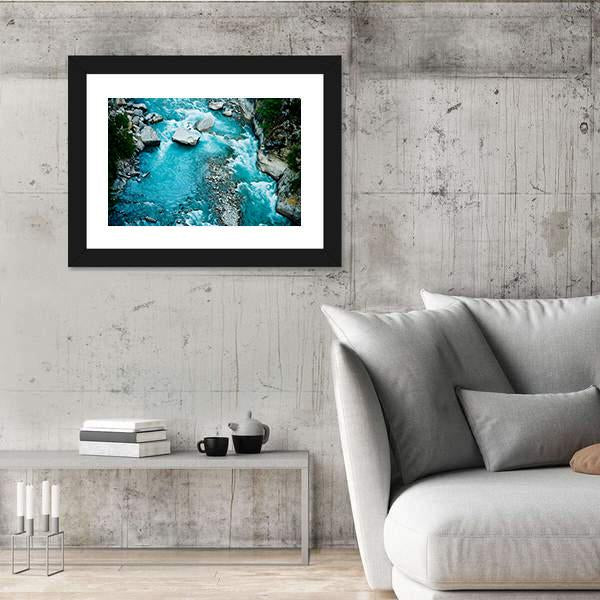 River Ganga In Valley Canvas Wall Art-3 Horizontal-Gallery Wrap-25" x 16"-Tiaracle