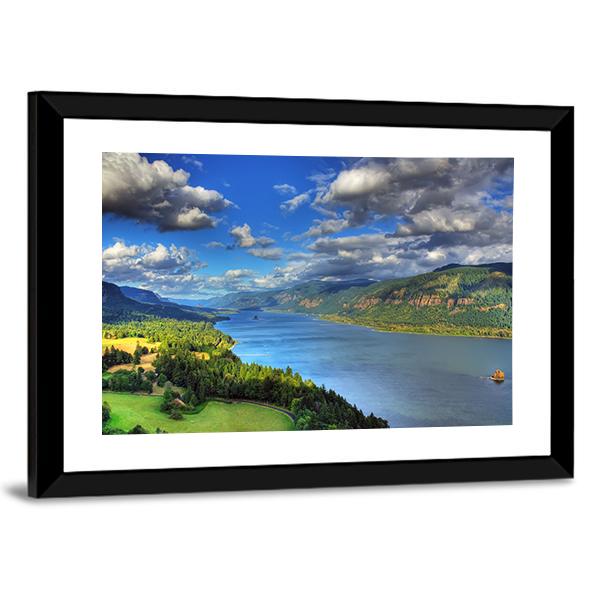 River Gorge In Columbia Canvas Wall Art-5 Horizontal-Gallery Wrap-22" x 12"-Tiaracle
