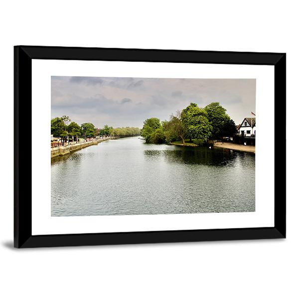 River In Bedfordshire Canvas Wall Art-3 Horizontal-Gallery Wrap-25" x 16"-Tiaracle