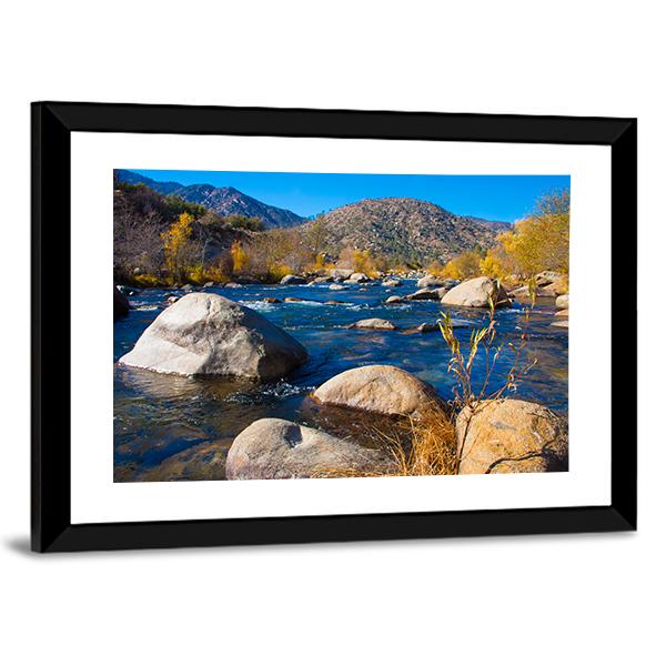 River In Sierra Nevada Canvas Wall Art-3 Horizontal-Gallery Wrap-25" x 16"-Tiaracle