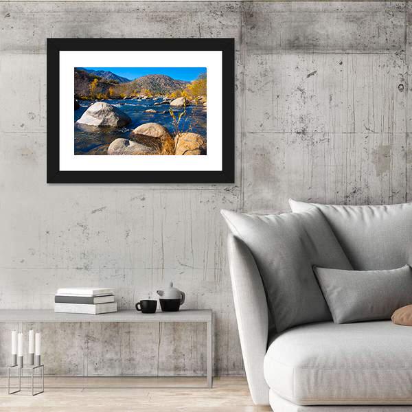 River In Sierra Nevada Canvas Wall Art-3 Horizontal-Gallery Wrap-25" x 16"-Tiaracle