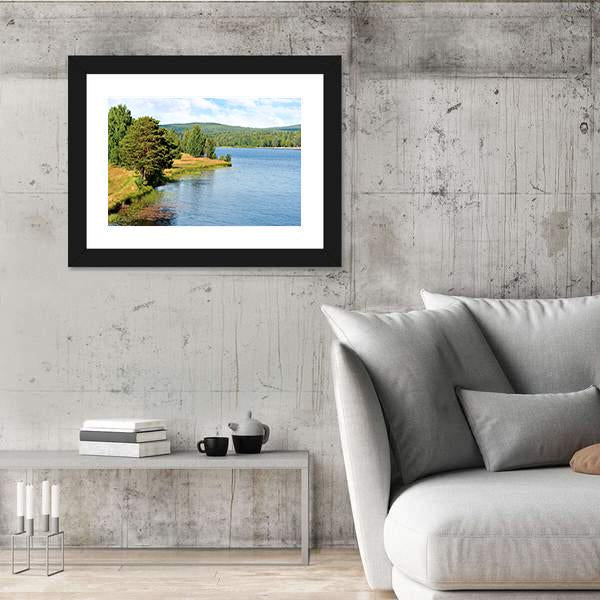 River In Sweden On Bright Summer Day Canvas Wall Art-3 Horizontal-Gallery Wrap-25" x 16"-Tiaracle