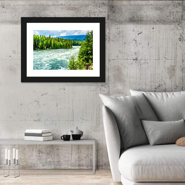 River In Wells Gray Provincial Park In Cariboo Mountain Canvas Wall Art-5 Horizontal-Gallery Wrap-22" x 12"-Tiaracle