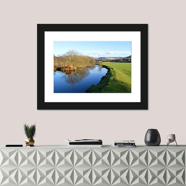 River Tame In Friezland Oldham Canvas Wall Art-1 Piece-Framed Print-20" x 16"-Tiaracle