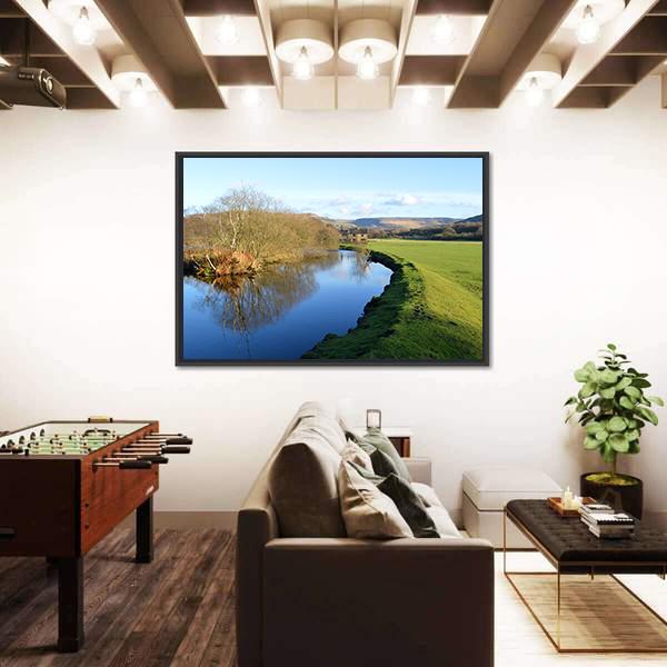 River Tame In Friezland Oldham Canvas Wall Art-3 Horizontal-Gallery Wrap-25" x 16"-Tiaracle