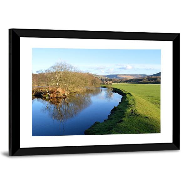 River Tame In Friezland Oldham Canvas Wall Art-3 Horizontal-Gallery Wrap-25" x 16"-Tiaracle