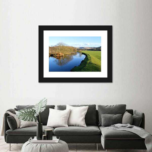 River Tame In Friezland Oldham Canvas Wall Art-3 Horizontal-Gallery Wrap-25" x 16"-Tiaracle