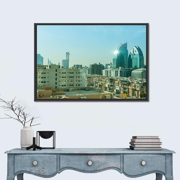 Riyadh With Buildings And Skylines Canvas Wall Art-3 Horizontal-Gallery Wrap-25" x 16"-Tiaracle