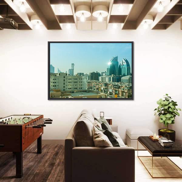 Riyadh With Buildings And Skylines Canvas Wall Art-3 Horizontal-Gallery Wrap-25" x 16"-Tiaracle