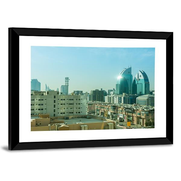 Riyadh With Buildings And Skylines Canvas Wall Art-3 Horizontal-Gallery Wrap-25" x 16"-Tiaracle