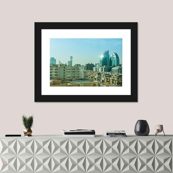 Riyadh With Buildings And Skylines Canvas Wall Art-3 Horizontal-Gallery Wrap-25" x 16"-Tiaracle
