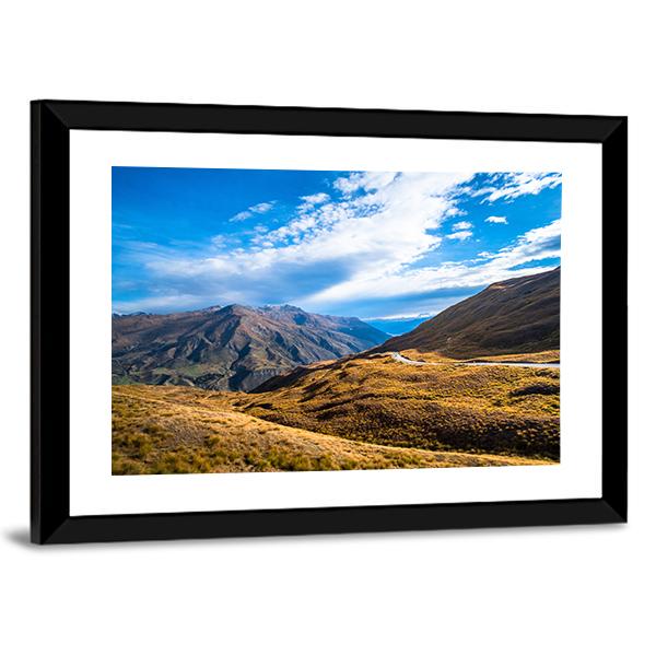 Road Between Queenstown And Wanaka Via Crown Range Canvas Wall Art-3 Horizontal-Gallery Wrap-25" x 16"-Tiaracle
