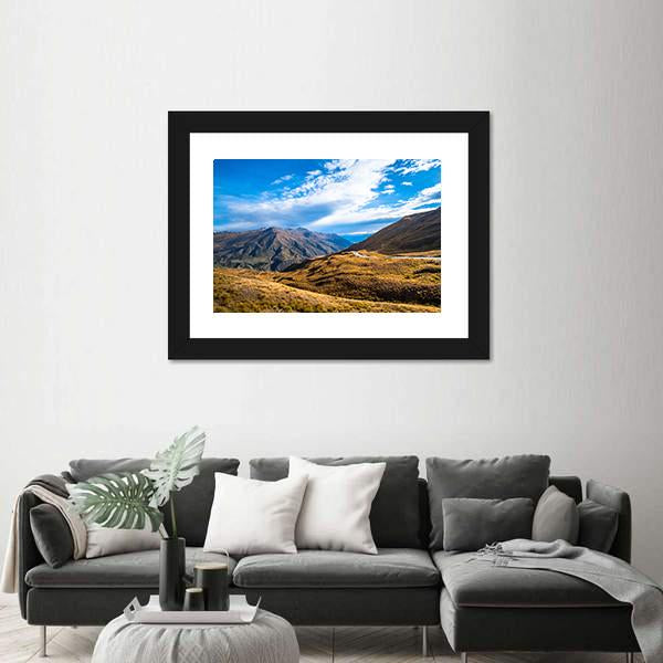 Road Between Queenstown And Wanaka Via Crown Range Canvas Wall Art-3 Horizontal-Gallery Wrap-25" x 16"-Tiaracle