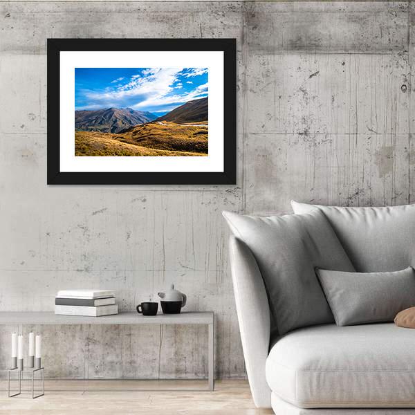 Road Between Queenstown And Wanaka Via Crown Range Canvas Wall Art-3 Horizontal-Gallery Wrap-25" x 16"-Tiaracle