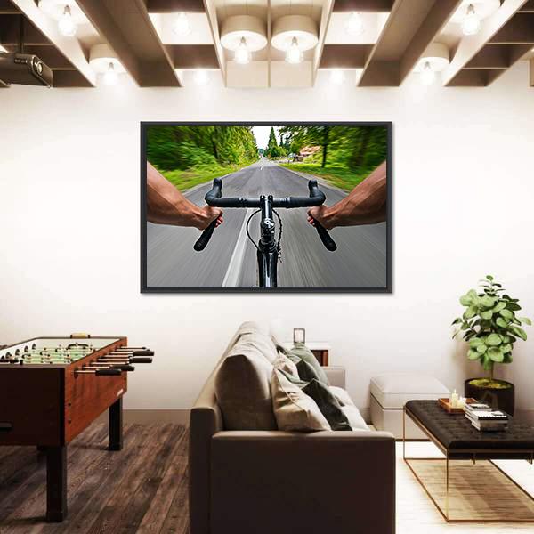 Road Cycling Canvas Wall Art-5 Horizontal-Gallery Wrap-22&quot; x 12&quot;-Tiaracle
