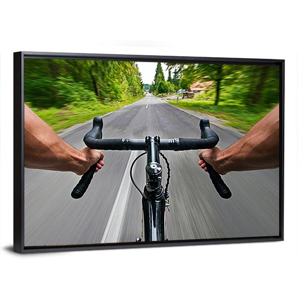 Road Cycling Canvas Wall Art-5 Horizontal-Gallery Wrap-22" x 12"-Tiaracle