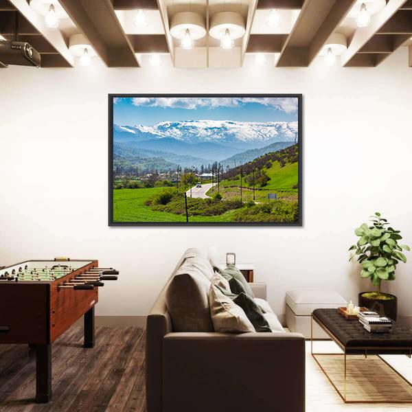 Road In A Mountain Village Canvas Wall Art-3 Horizontal-Gallery Wrap-25" x 16"-Tiaracle