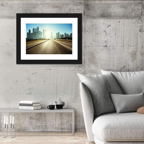 Road In Dubai Canvas Wall Art-3 Horizontal-Gallery Wrap-25" x 16"-Tiaracle