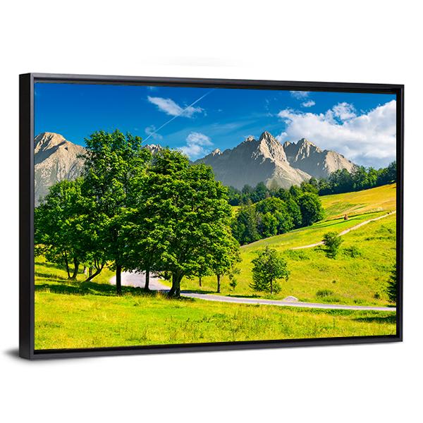Road In High Tatra Mountains Canvas Wall Art-3 Horizontal-Gallery Wrap-25" x 16"-Tiaracle