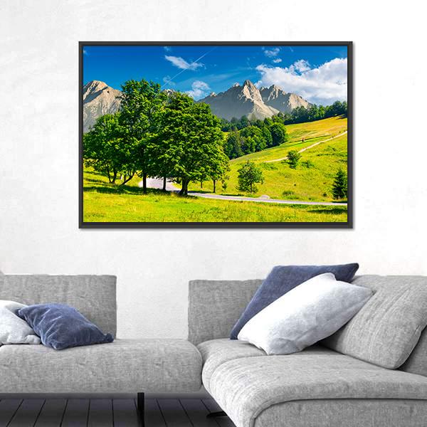 Road In High Tatra Mountains Canvas Wall Art-3 Horizontal-Gallery Wrap-25" x 16"-Tiaracle