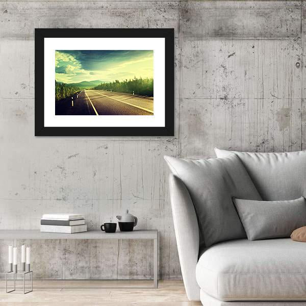 Road In Russian Mountains Canvas Wall Art-3 Horizontal-Gallery Wrap-25" x 16"-Tiaracle