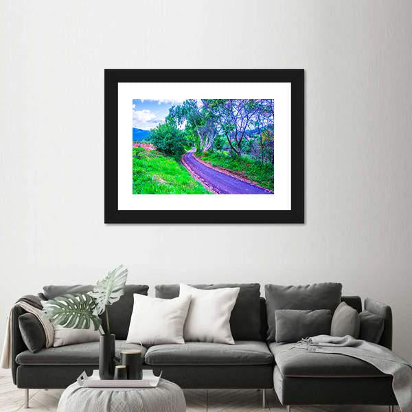 Road On Mountain In Thailand Canvas Wall Art-5 Horizontal-Gallery Wrap-22" x 12"-Tiaracle