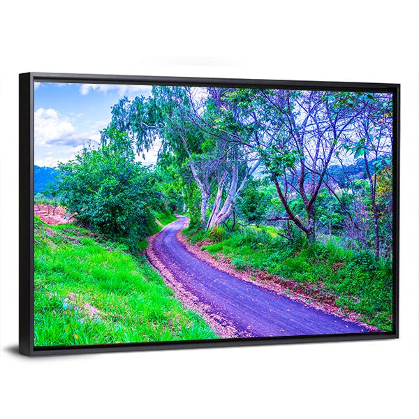 Road On Mountain In Thailand Canvas Wall Art-5 Horizontal-Gallery Wrap-22" x 12"-Tiaracle