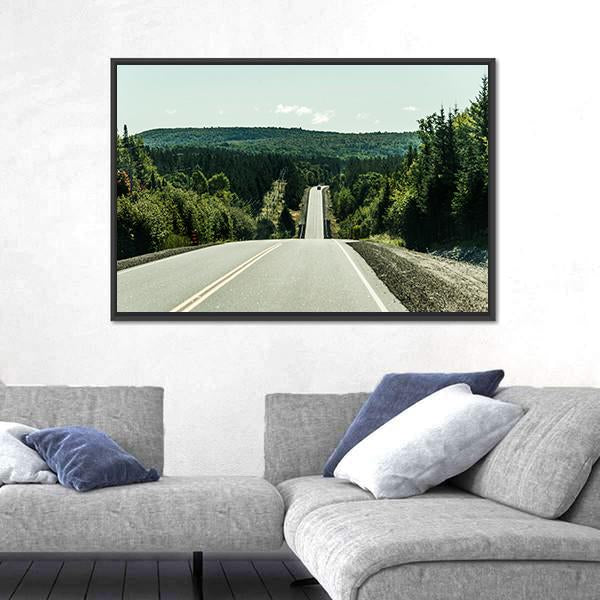 Road Through Algonquin Provincial Park Canvas Wall Art-5 Horizontal-Gallery Wrap-22" x 12"-Tiaracle