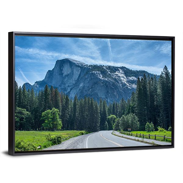 Road To Half Dome In Yosemite Valley Canvas Wall Art-3 Horizontal-Gallery Wrap-25" x 16"-Tiaracle
