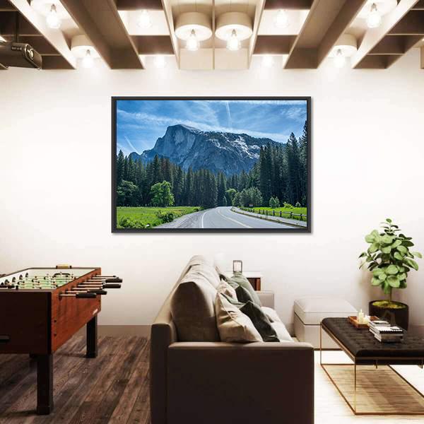 Road To Half Dome In Yosemite Valley Canvas Wall Art-3 Horizontal-Gallery Wrap-25" x 16"-Tiaracle