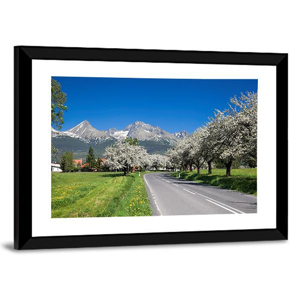 Road To High Tatras Canvas Wall Art-5 Horizontal-Gallery Wrap-22" x 12"-Tiaracle
