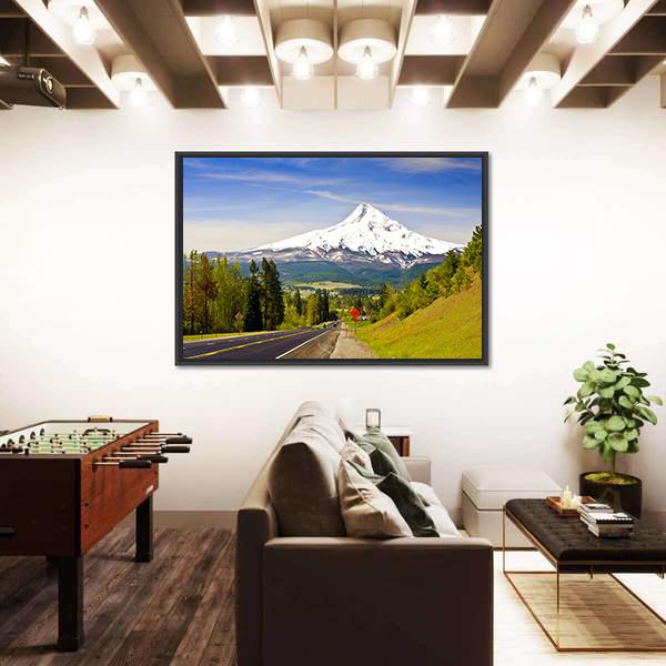 Road To Mt Hood Canvas Wall Art-5 Horizontal-Gallery Wrap-22" x 12"-Tiaracle
